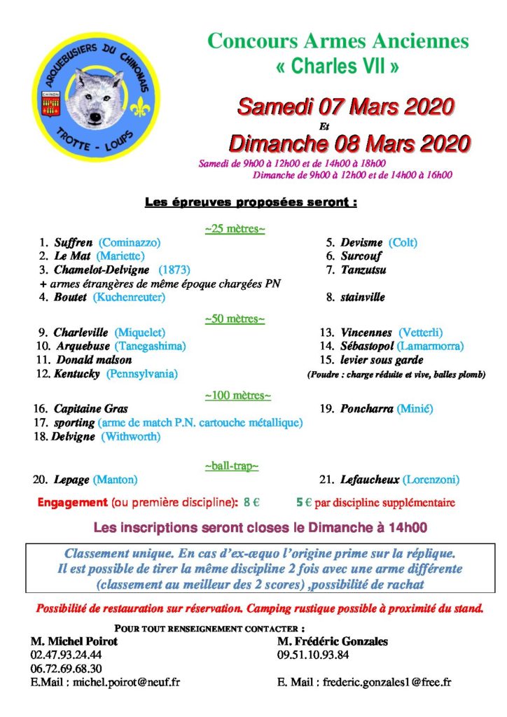 Concours Armes Anciennes à Chinon